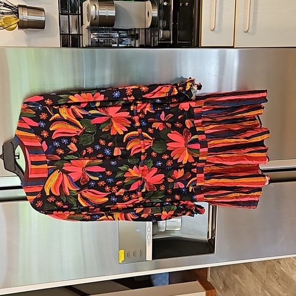 💕FARM RIO💕 Black Banana Sky Lenzing Ecovera Mini Dress XL - Picture 7 of 16